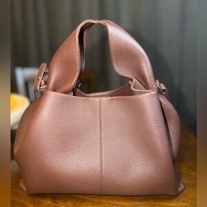 Polene Numero Neuf Burgundy Shoulder Bag